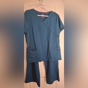 Urbane Teal Scrub set XL work utility nurse longwear